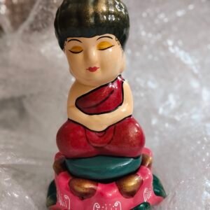 Red  Baby Buddha With Lotus_9 inch
