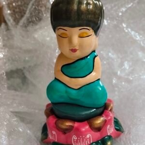 Green Baby Buddha  With Lotus_9inch