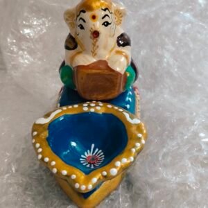 Blue Lotus Ganesh Agal_4 inch