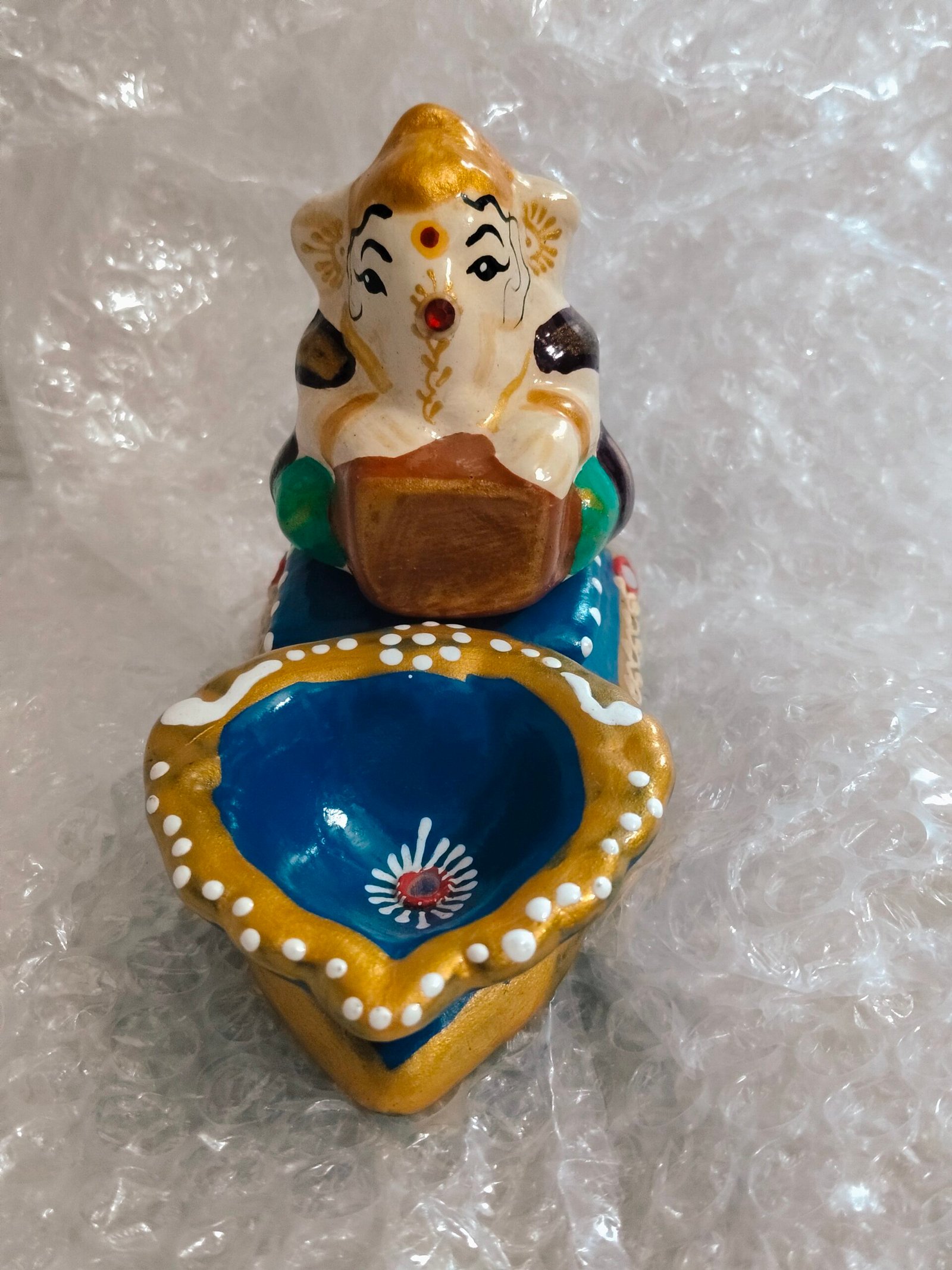 Blue Lotus Ganesh Agal_4 inch