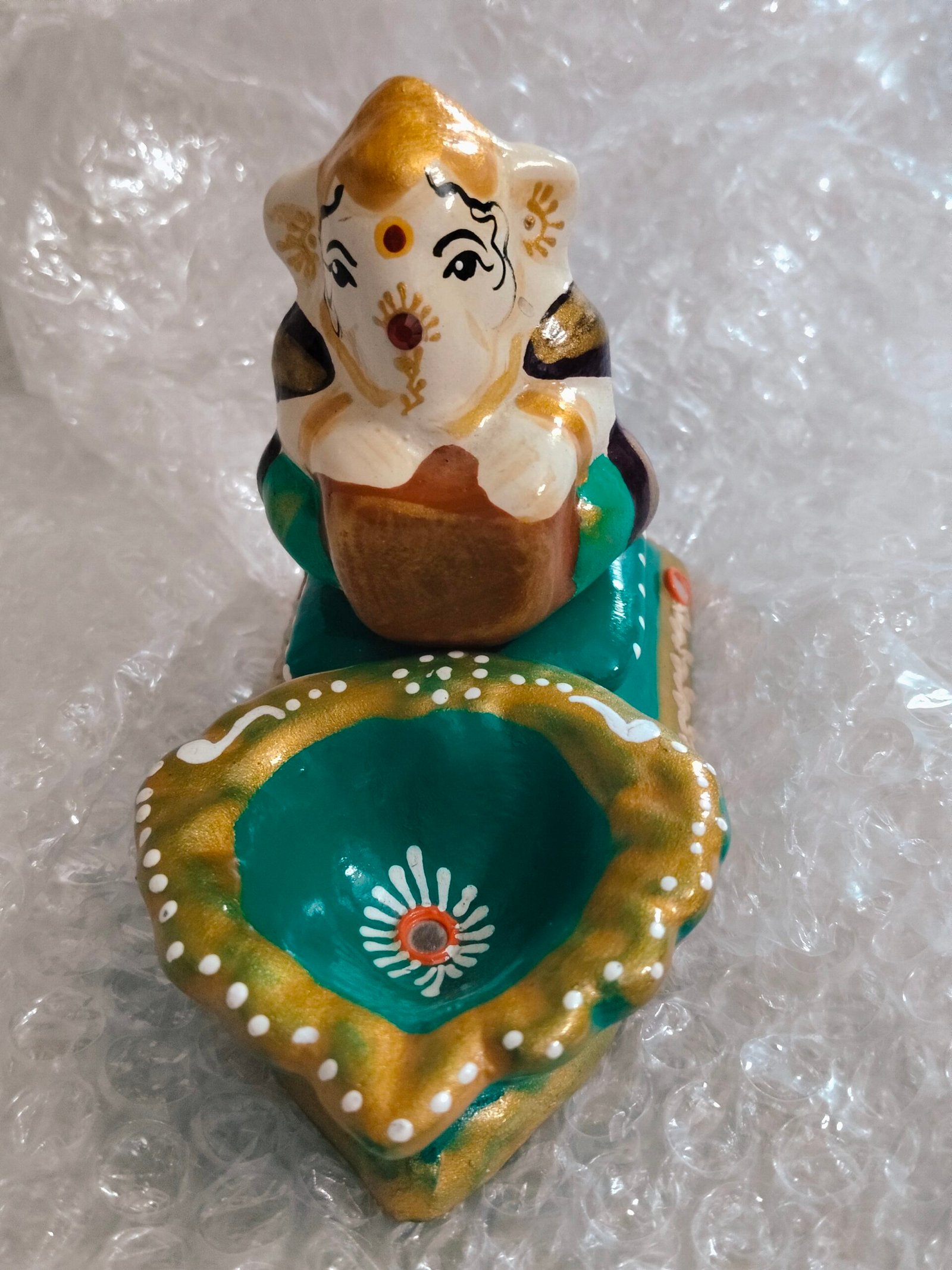 Green Lotus Ganesh Agal_4 inch