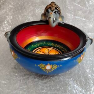 Blue GANESH URLI_8 inch wide